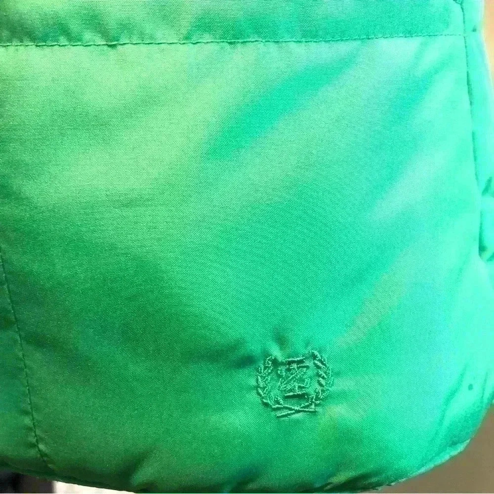 Green IZOD Casual Puffer Snap button closure Vest Size Small two side pockets - Picture 5 of 12